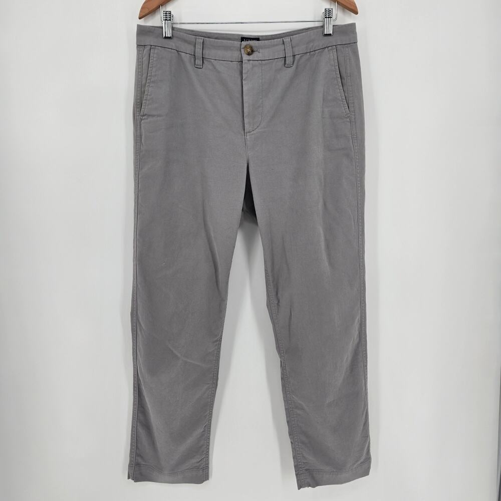 J.Crew Factory High-Rise Girlfriend Chino Size 10 Light Gray Cotton Stretch